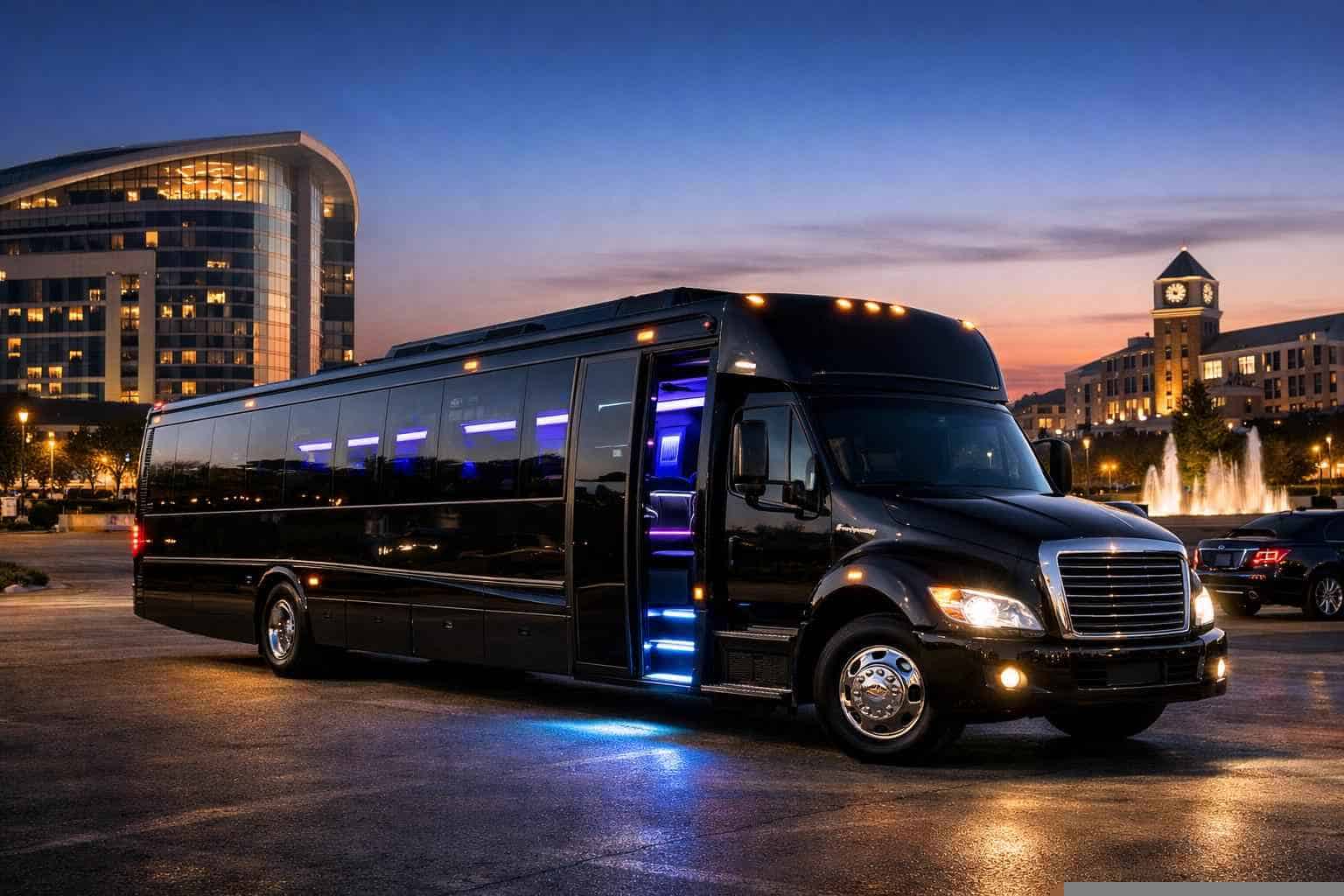 Black Party Bus Rental Services in Frisco Texas
