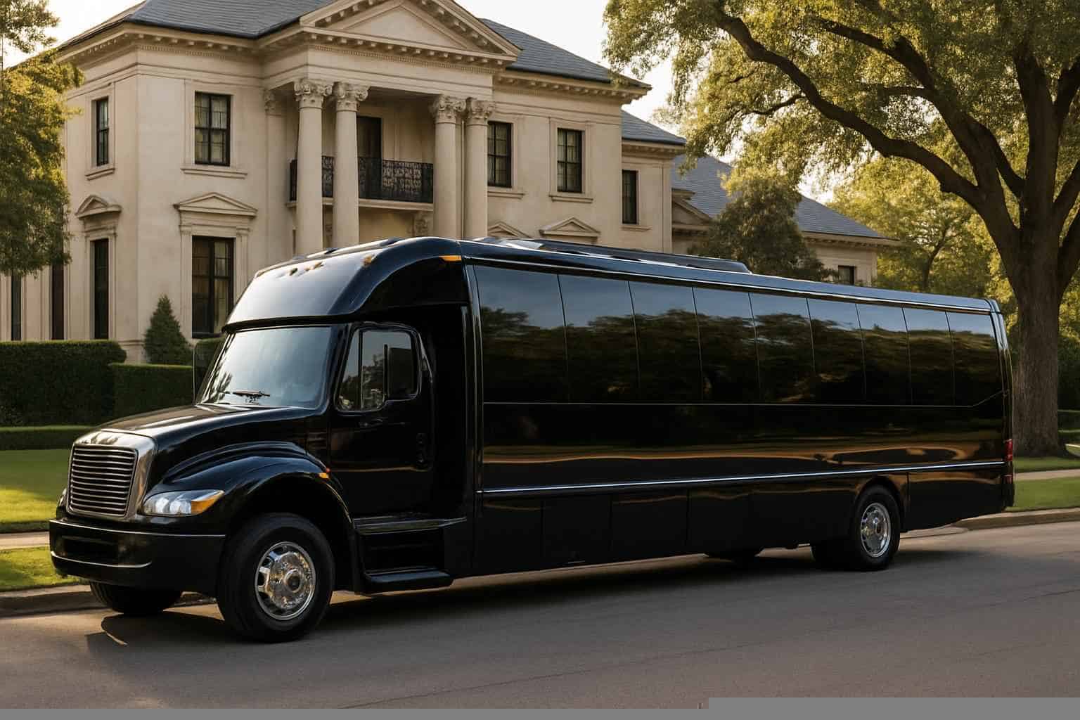Black Party Bus Rental Services in Highland Park Texas