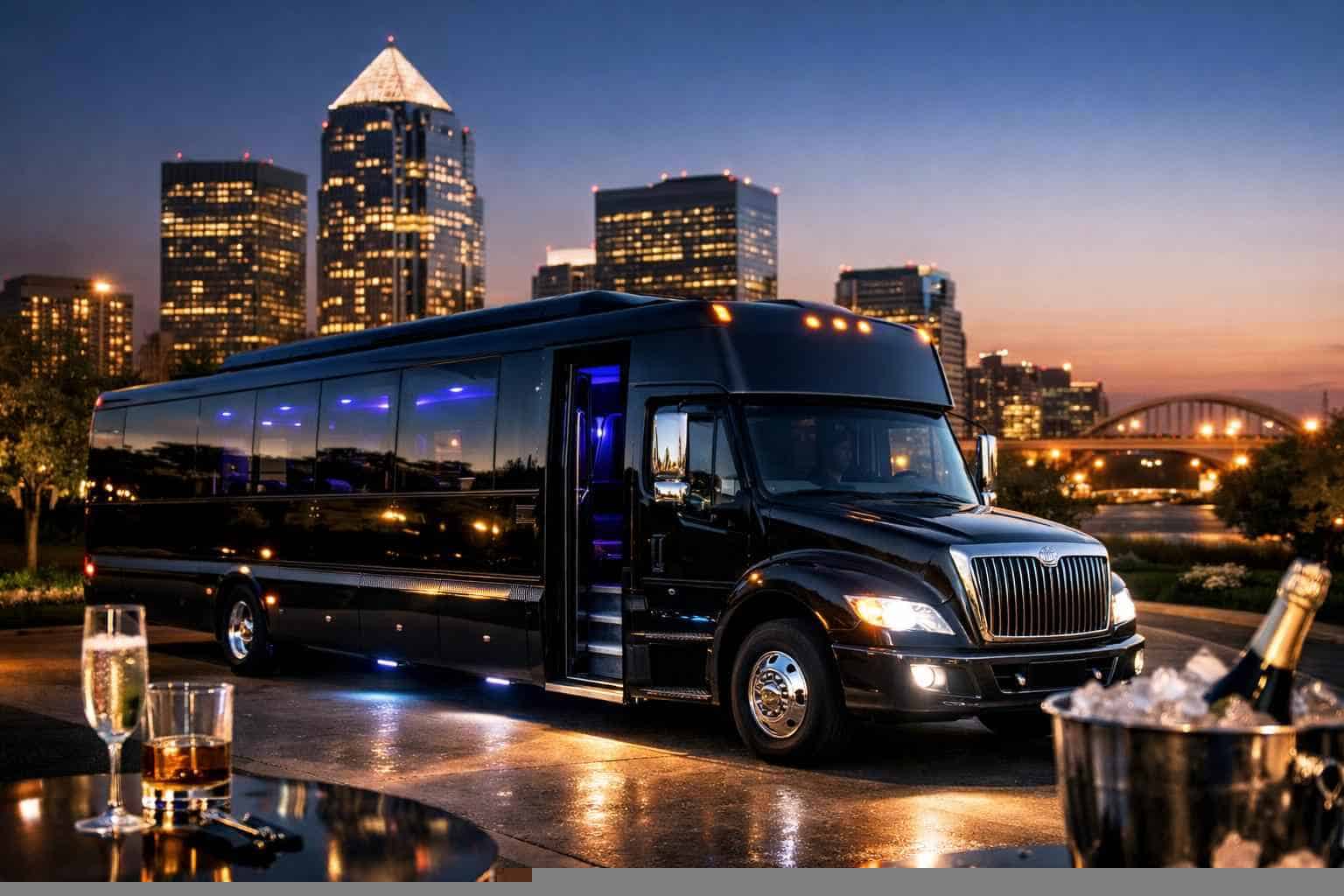 Black Party Bus Rental Services in Plano Texas