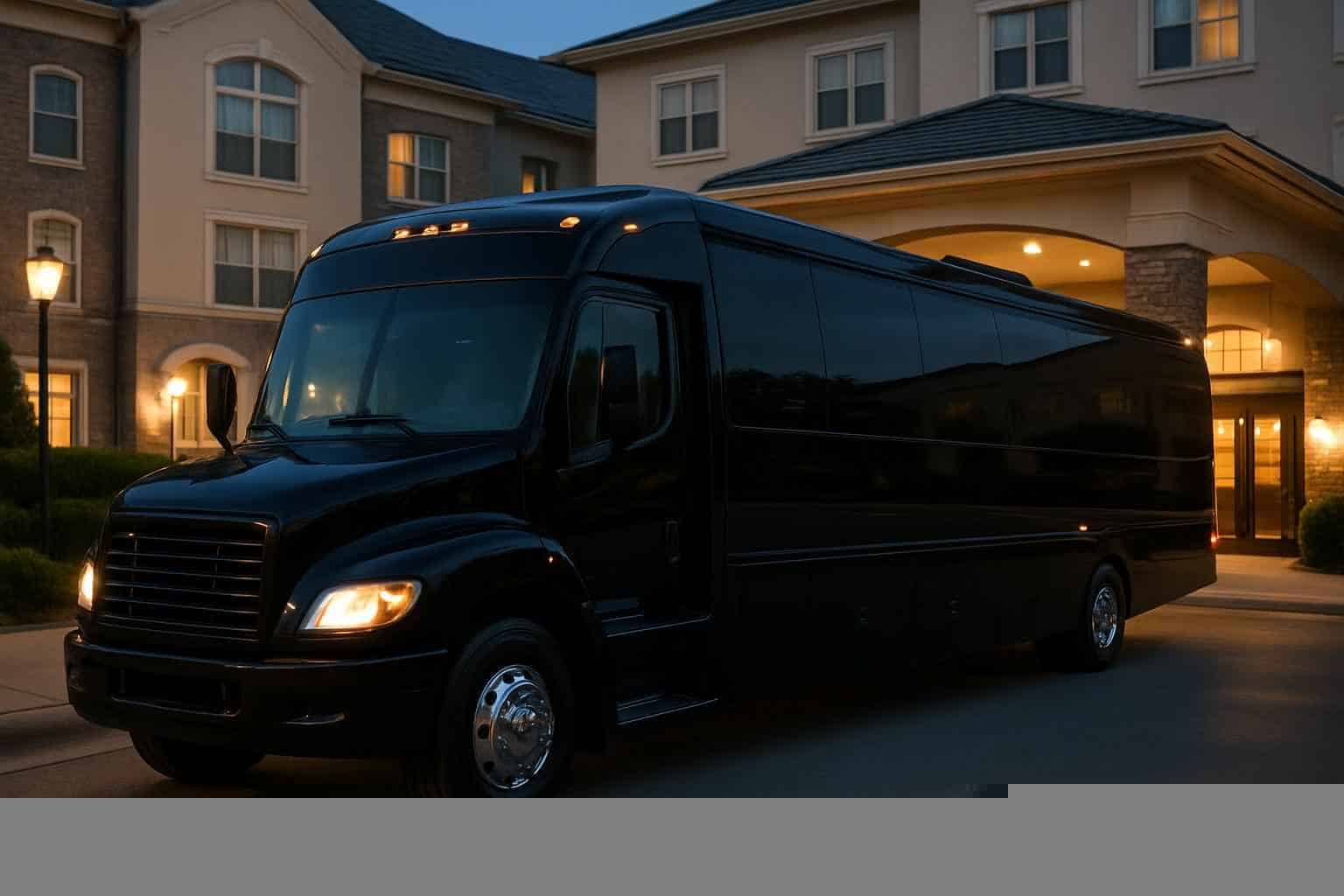 Black Party Bus Rental Services in The Colony Texas