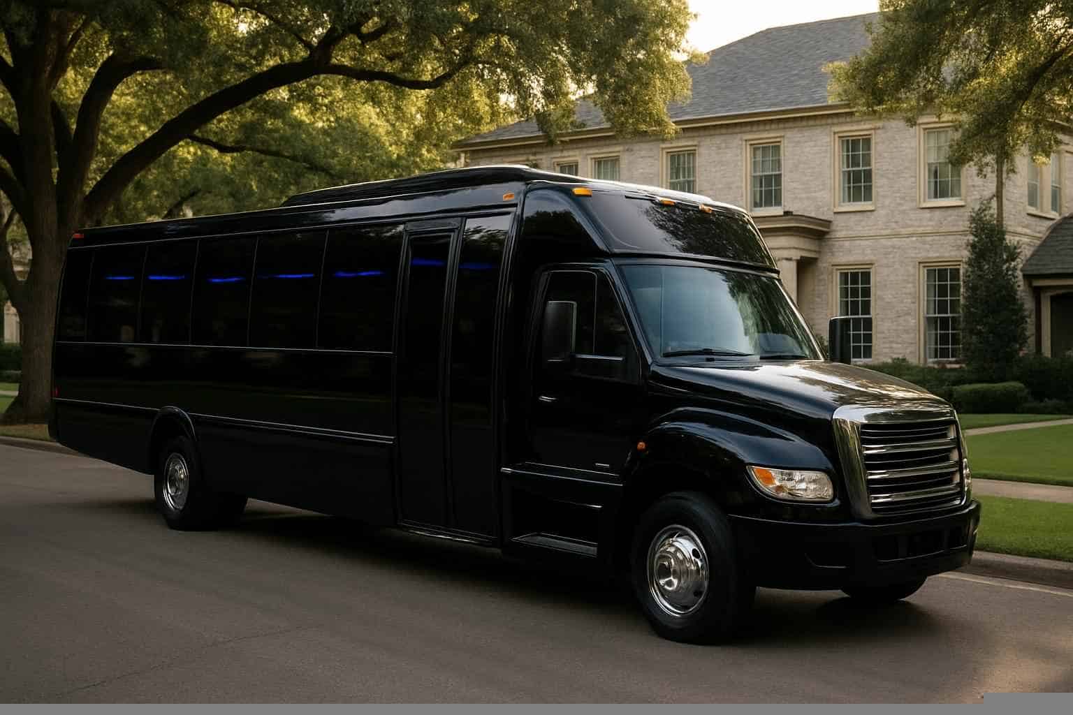 Black Party Bus Rental Services in University Park Texas