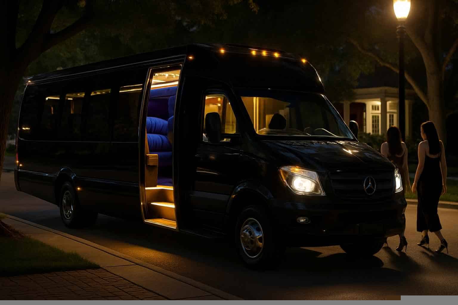 Black Party Bus Service Highland Park TX