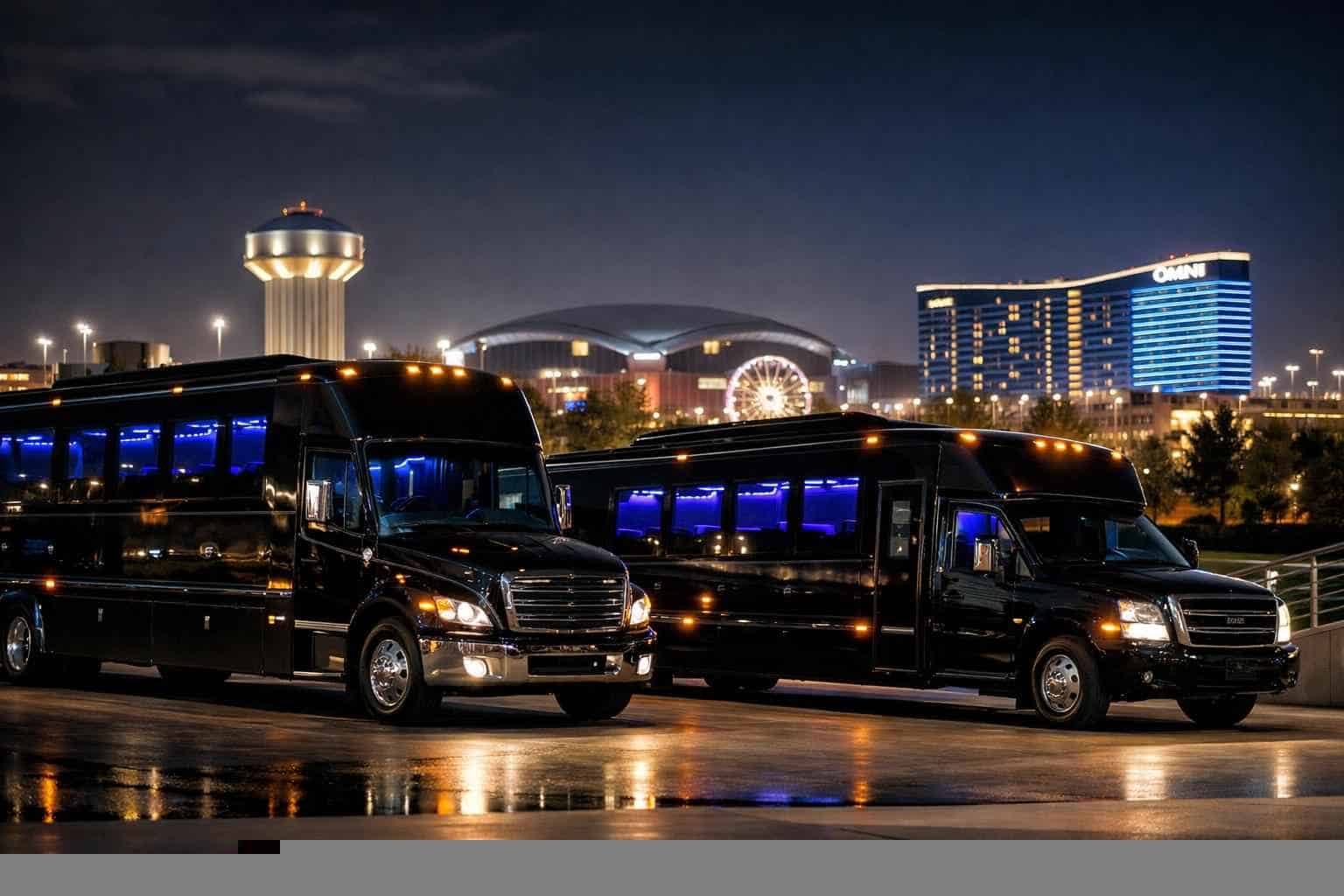 Black Party Buses in Frisco Texas