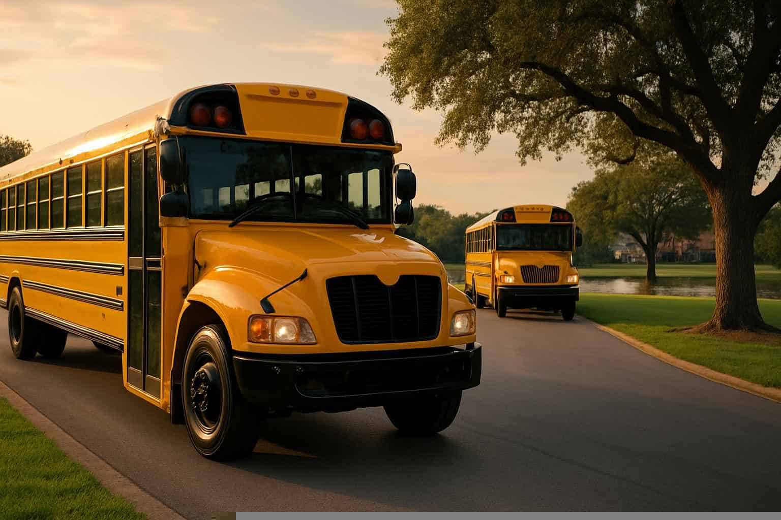 Buses in Flower Mound Texas