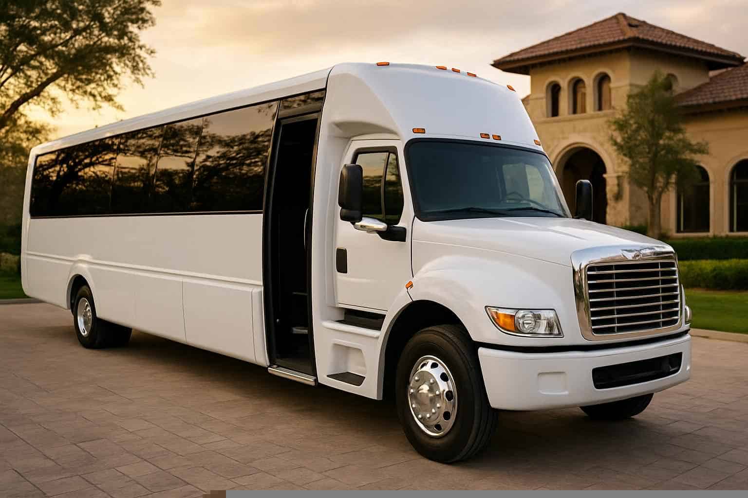 Carrollton Texas White Party Bus Rental
