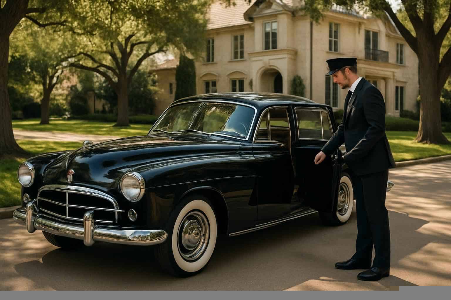 Classic Car Chauffeur Service In Highland Park Texas