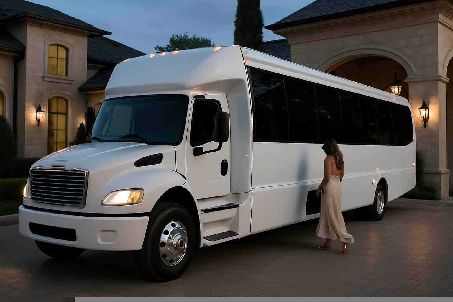 Coppell Texas White Party Bus Rental