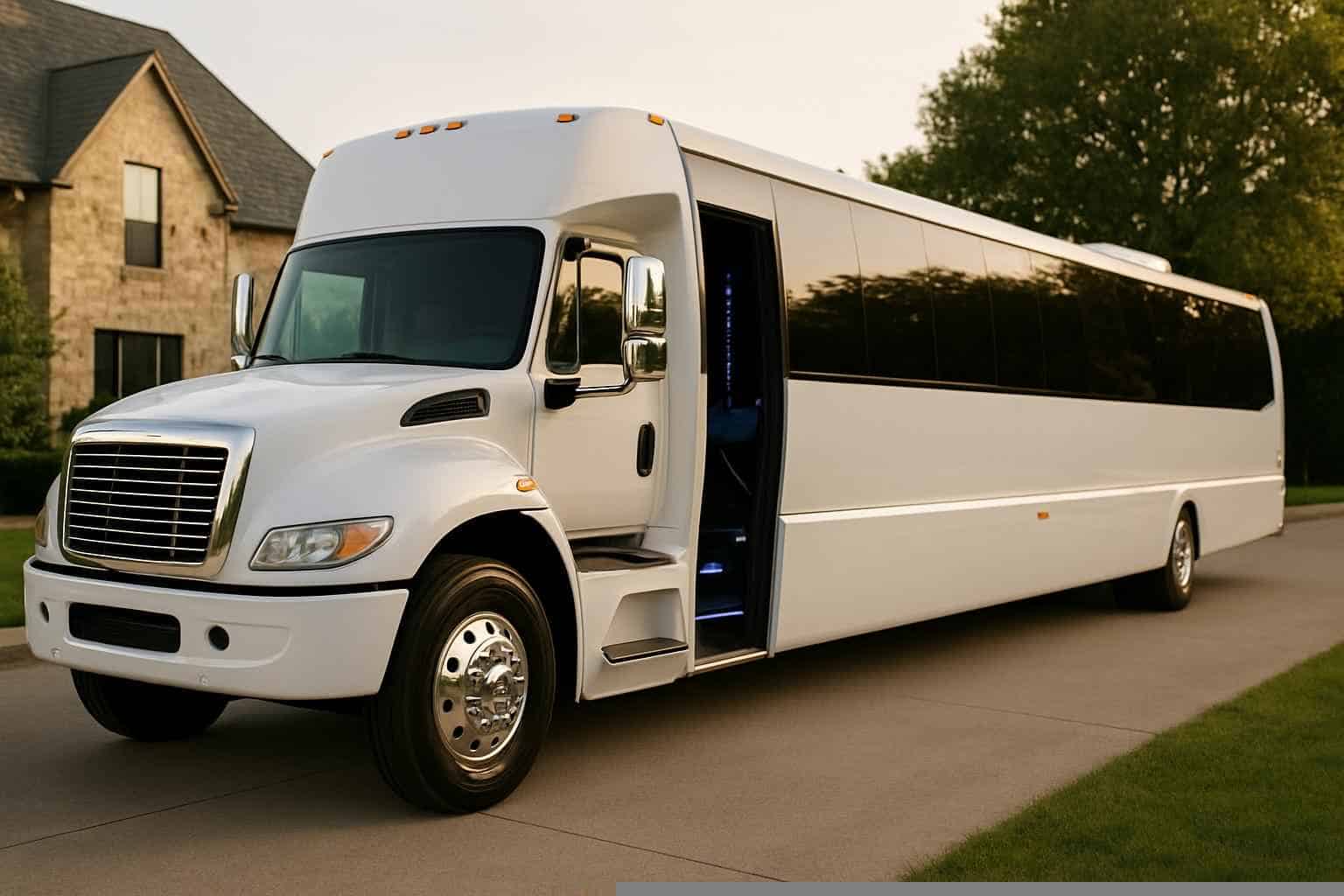 Flower Mound Texas White Party Bus Rental