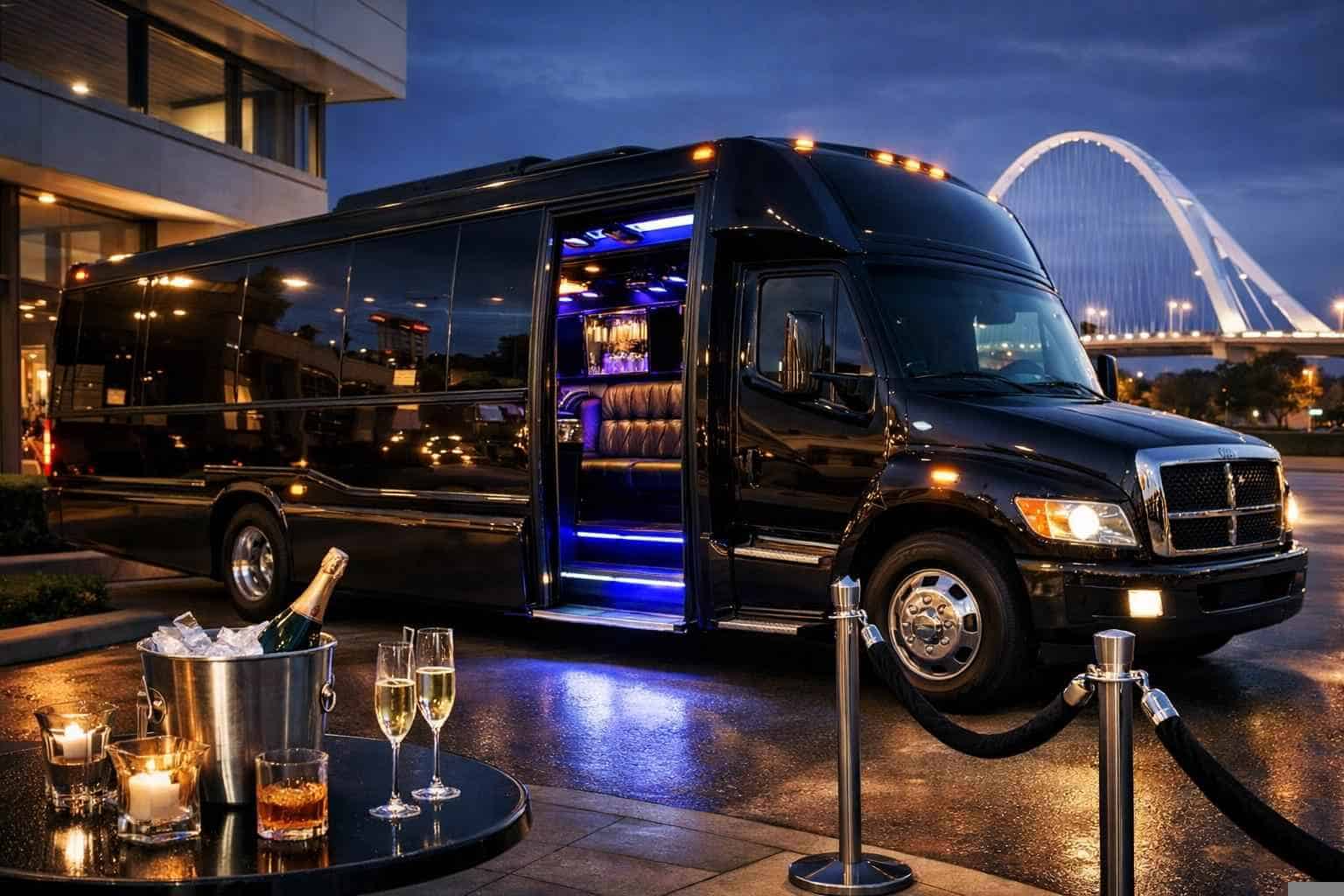Frisco Texas Black Party Bus Rental