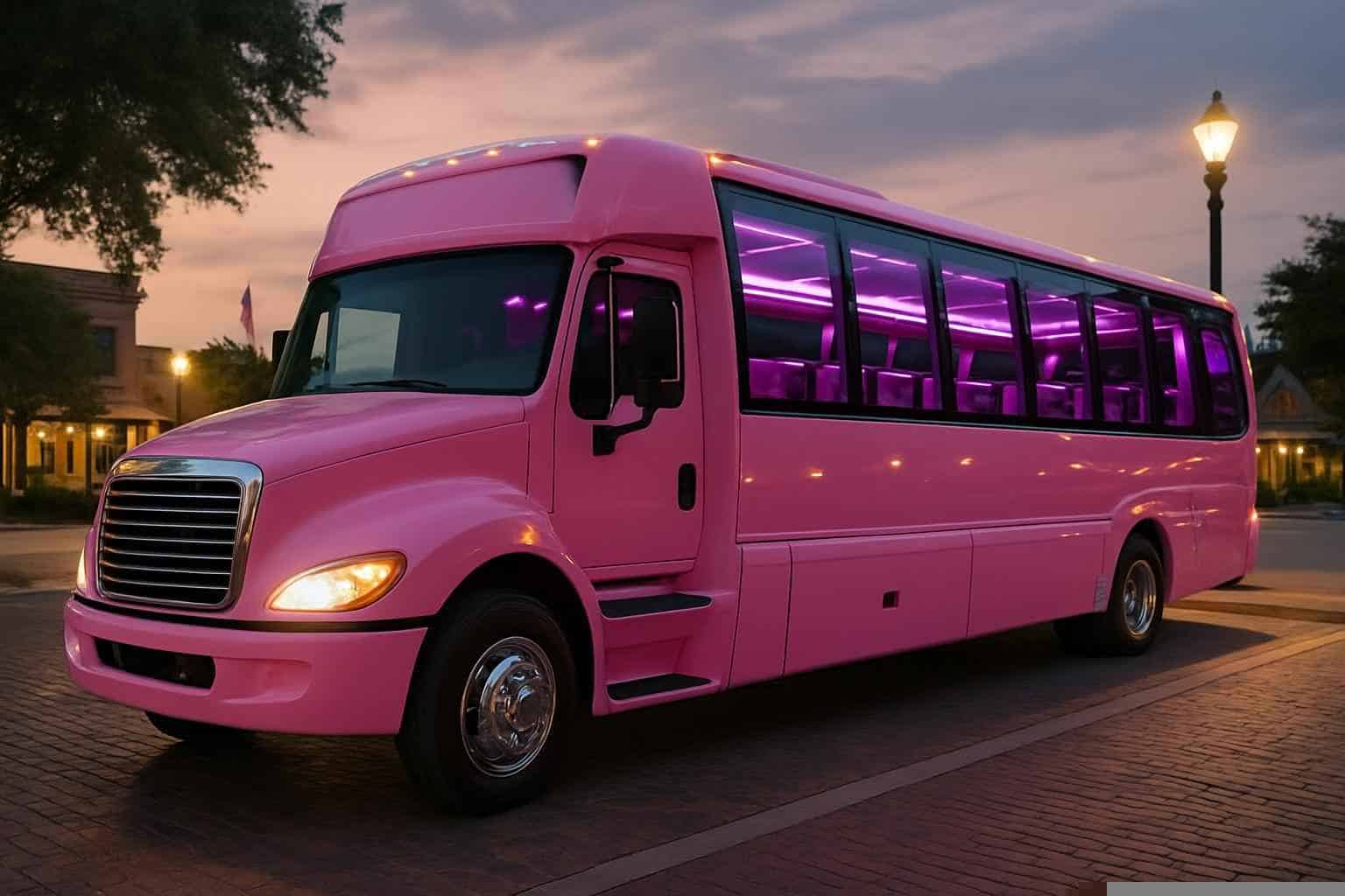 Grapevine Texas Pink Party Bus Rental