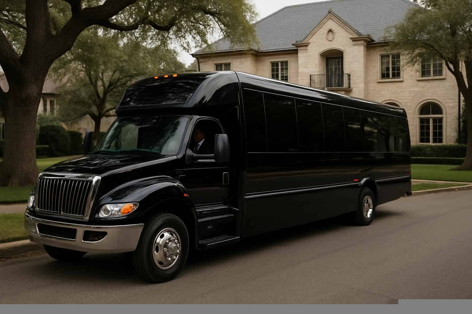 Highland Park Texas Black Party Bus Rental