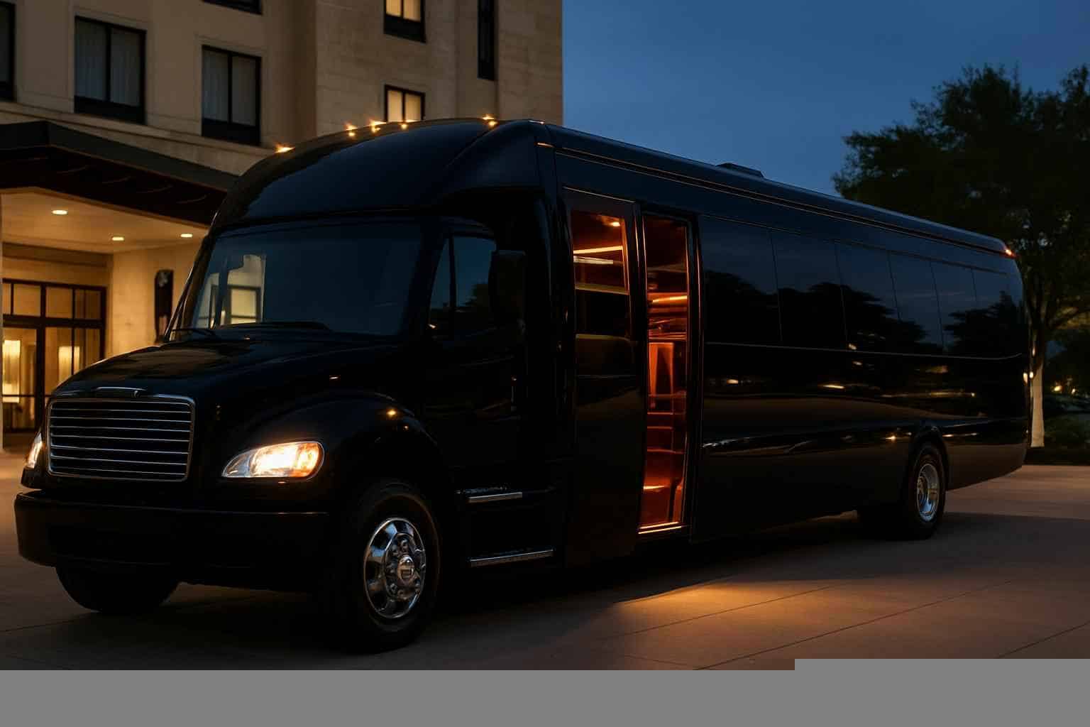Lewisville Texas Black Party Bus Rental