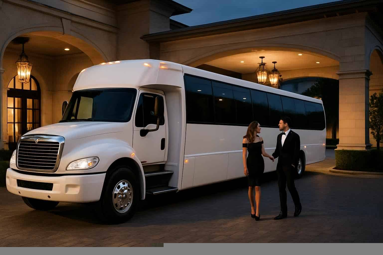 Lewisville Texas White Party Bus Rental