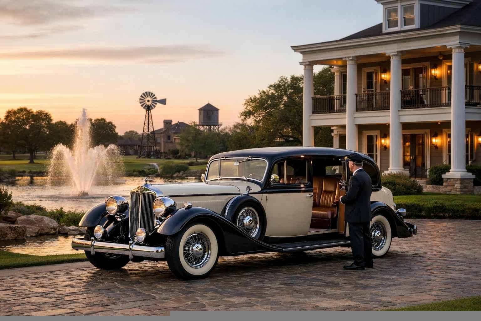 Luxury Antique Vehicle Rental with Driver in Frisco Texas