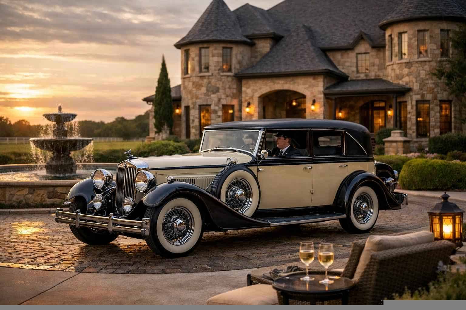 Luxury Antique Vehicle Rental with Driver in Prosper Texas