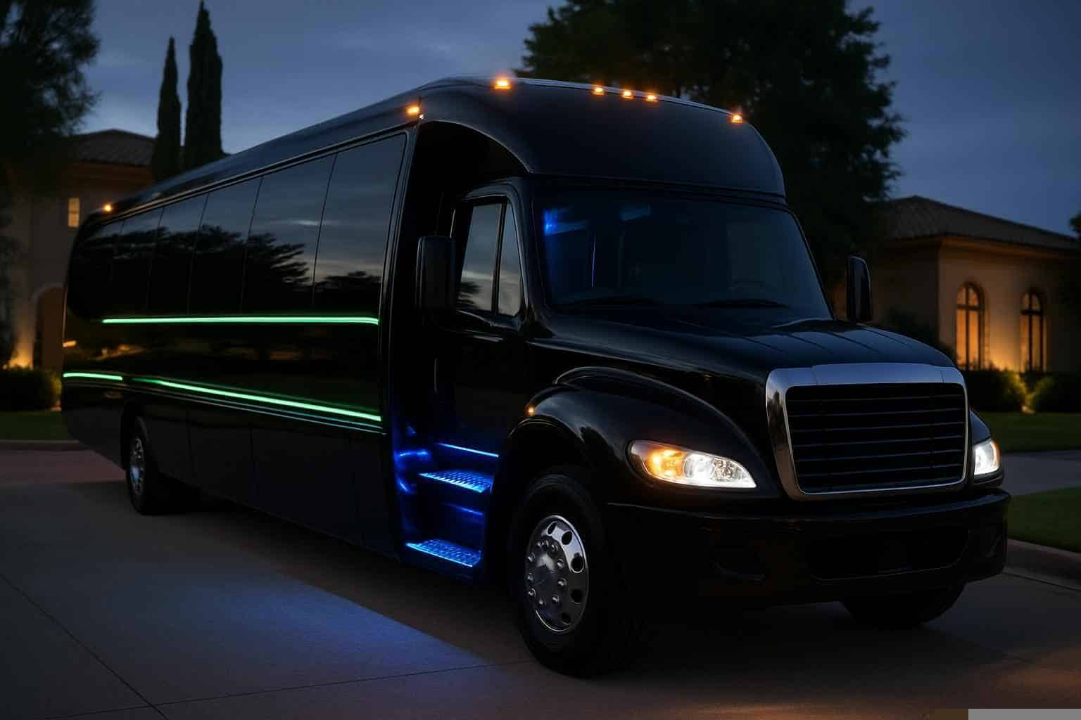 Luxury Black Party Bus Rental in Carrollton Texas