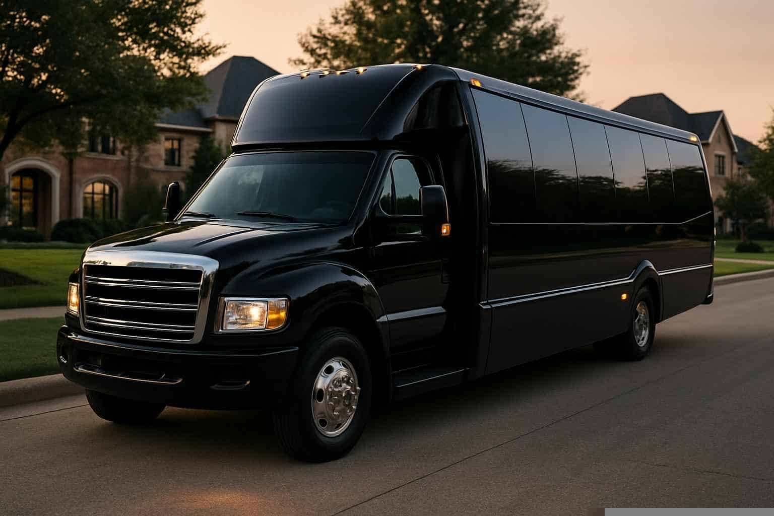 Luxury Black Party Bus Rental in Coppell Texas