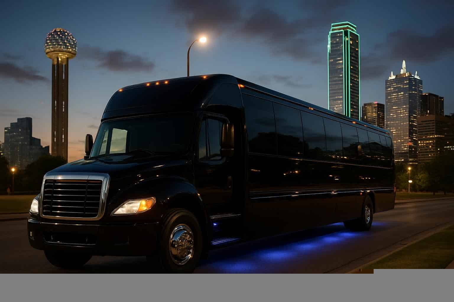 Luxury Black Party Bus Rental in Dallas Texas