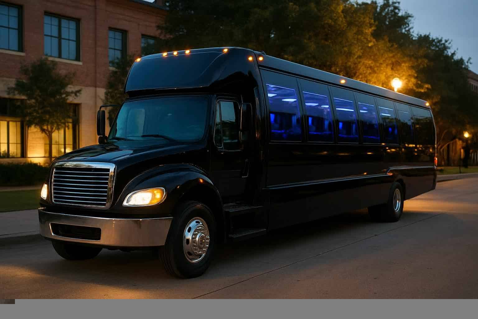 Luxury Black Party Bus Rental in Farmers Branch Texas