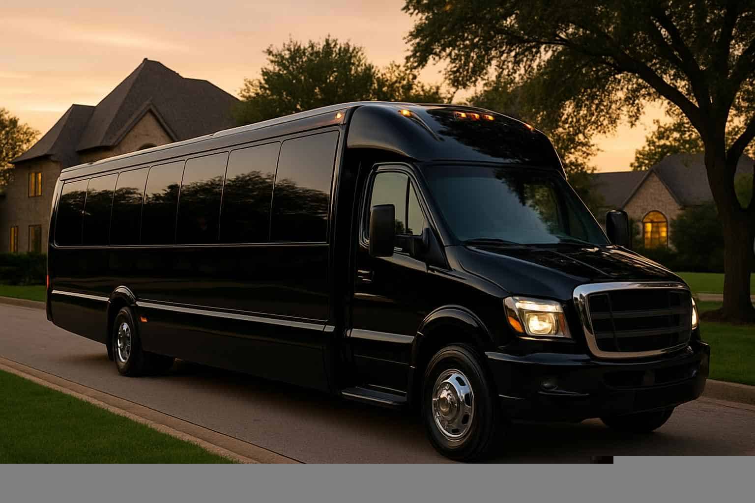 Luxury Black Party Bus Rental in Flower Mound Texas