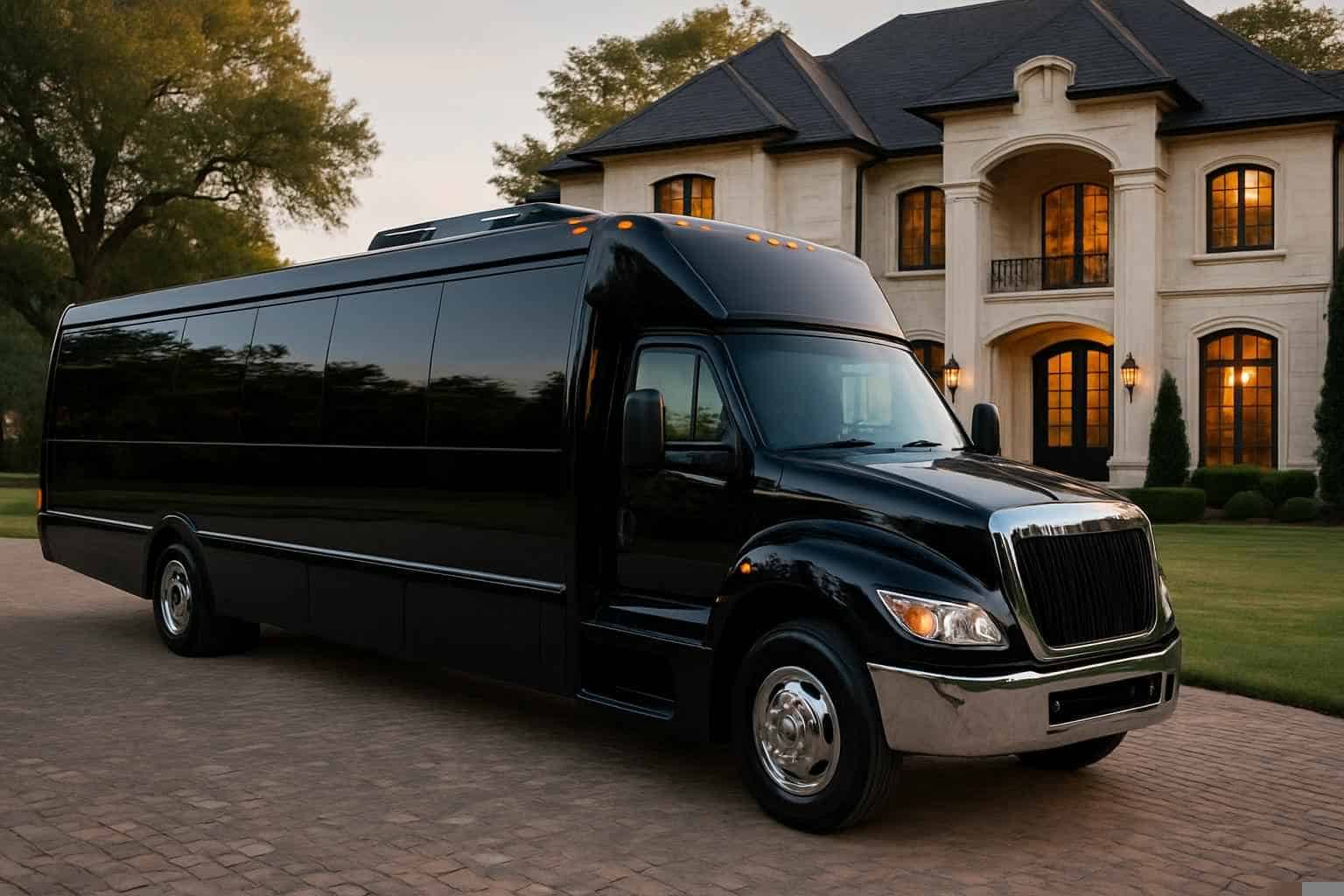 Luxury Black Party Bus Rental in Grapevine Texas