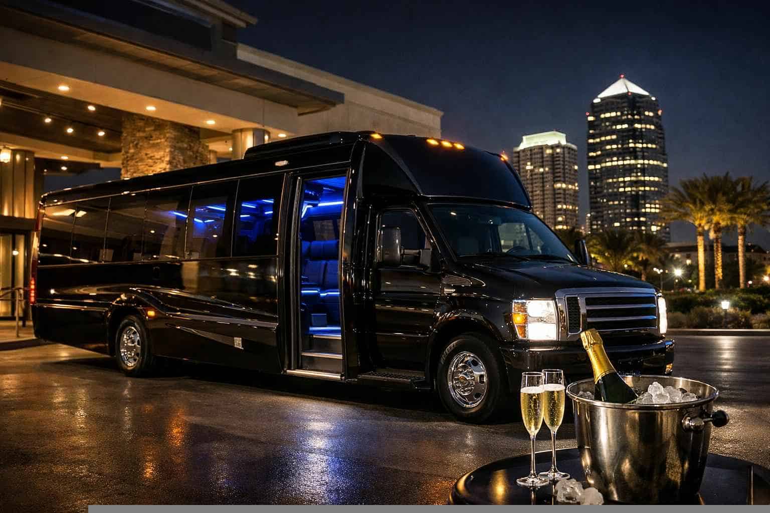 Luxury Black Party Bus Rental in Plano Texas