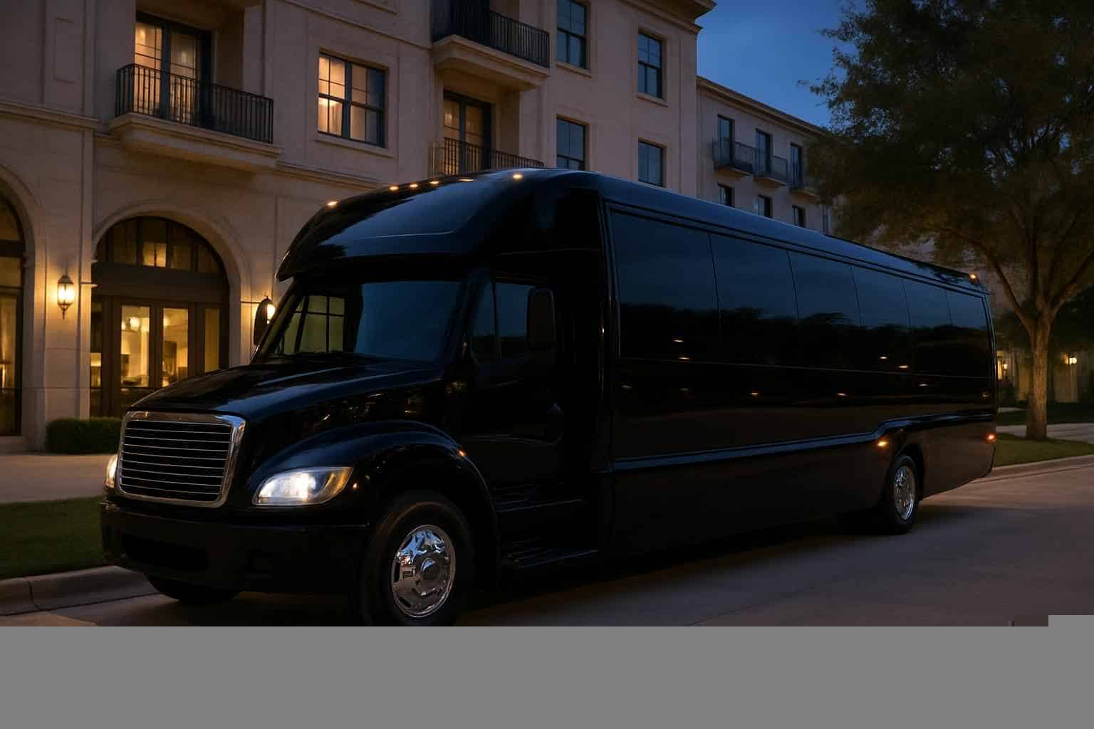 Luxury Black Party Bus Rental in The Colony Texas
