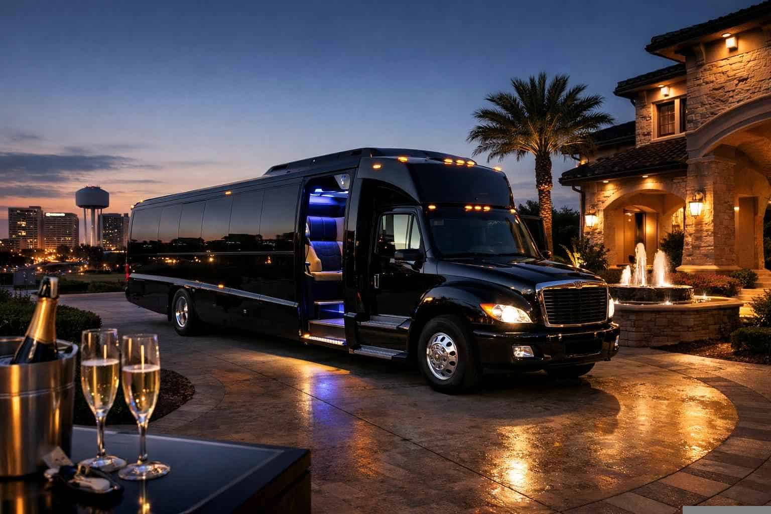 Luxury Limo Bus Rental in Allen Texas