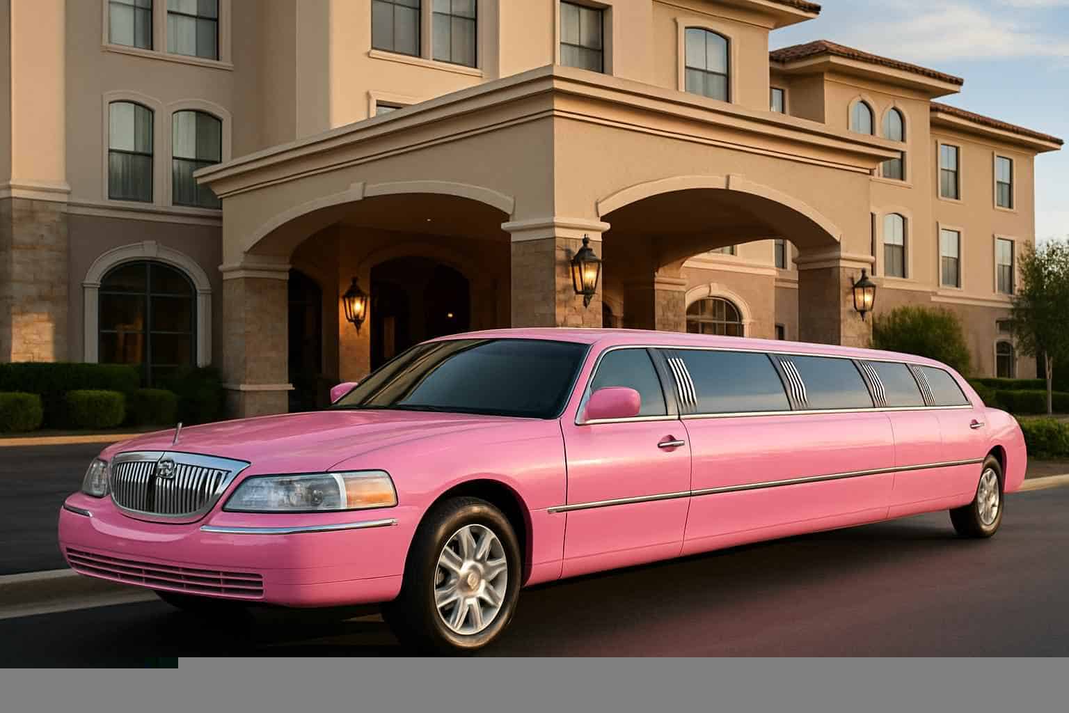 Luxury Pink Limo Rental in Addison Texas