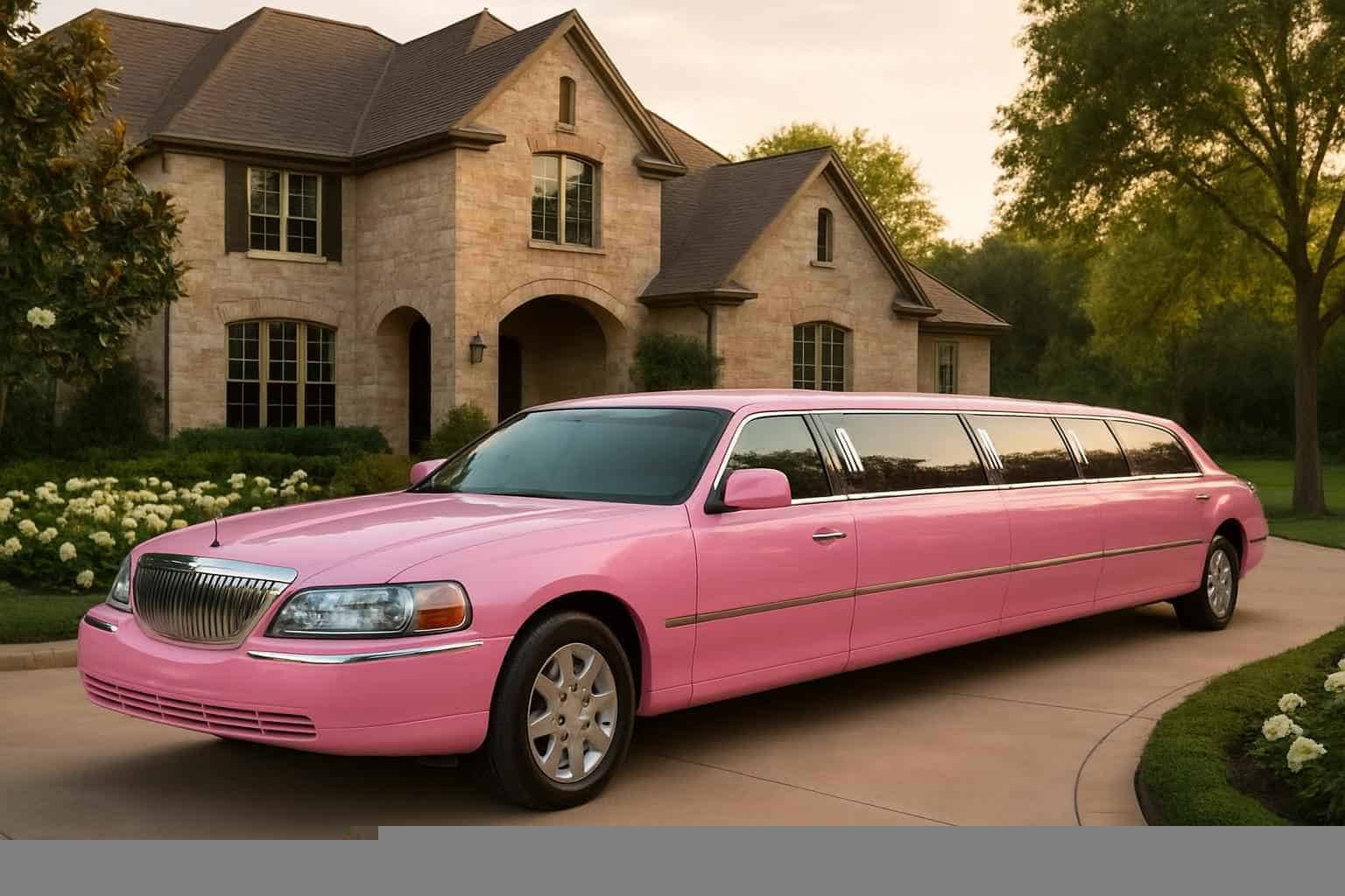 Luxury Pink Limo Rental in Flower Mound Texas