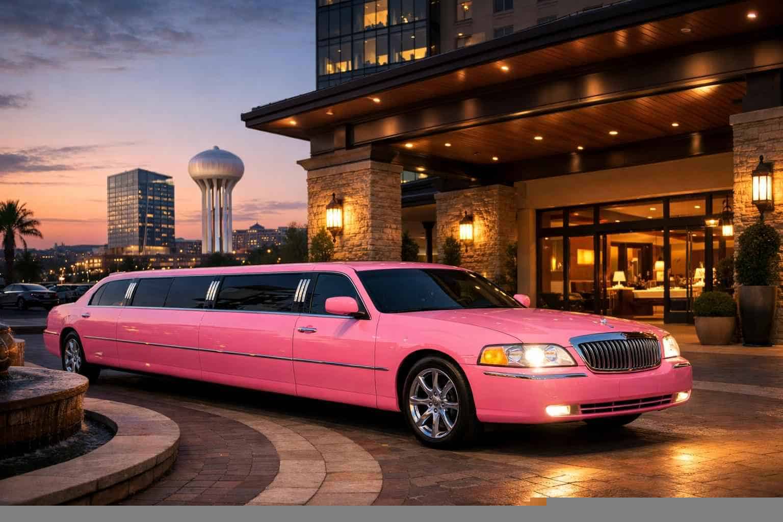 Luxury Pink Limo Rental in Frisco Texas