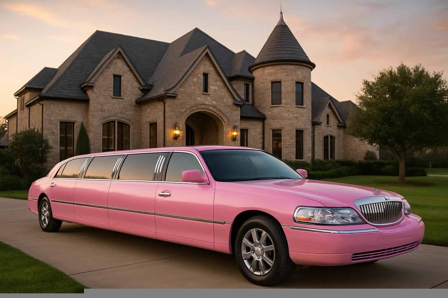 Luxury Pink Limo Rental in Southlake Texas