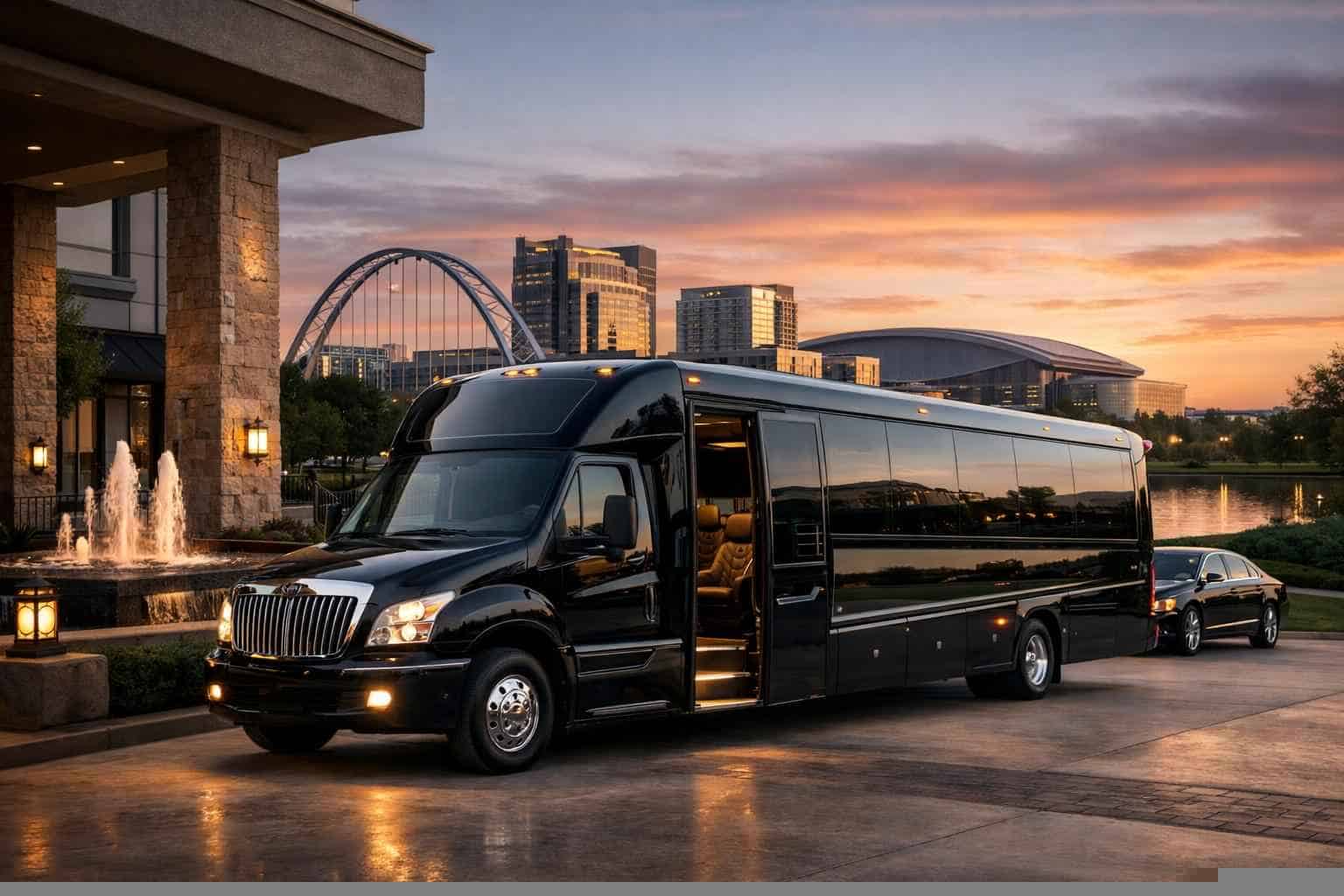 Luxury Shuttle Bus Rental in Frisco Texas