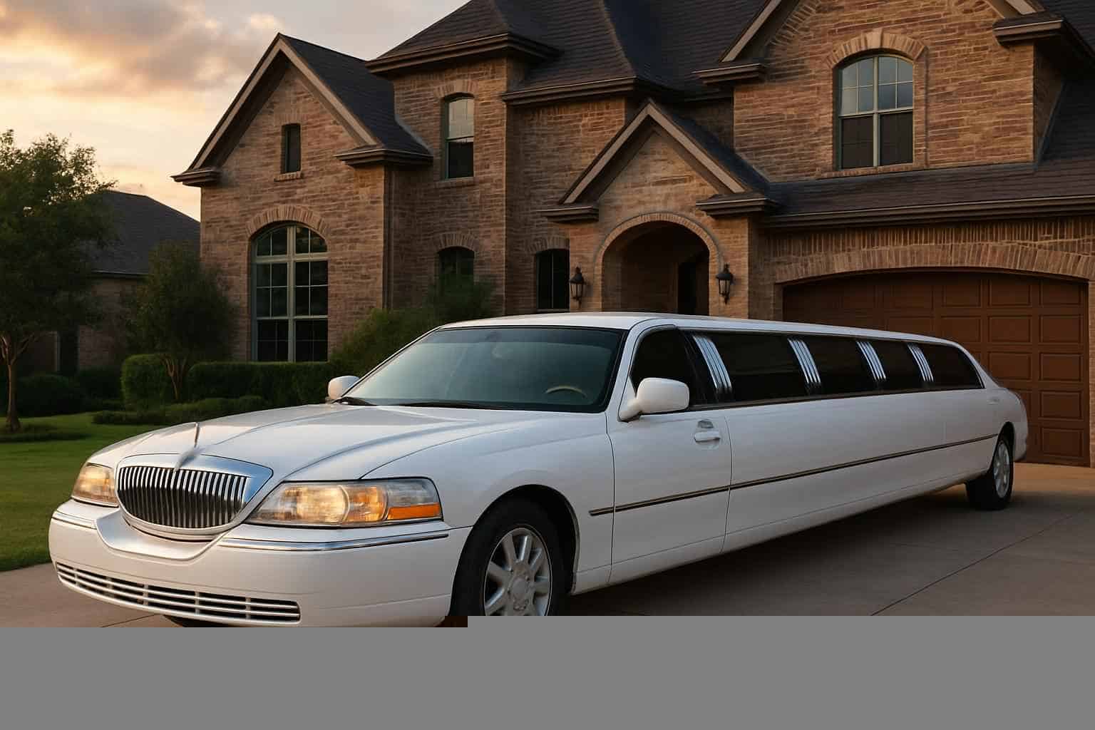 Luxury White Limo Rental in Coppell Texas
