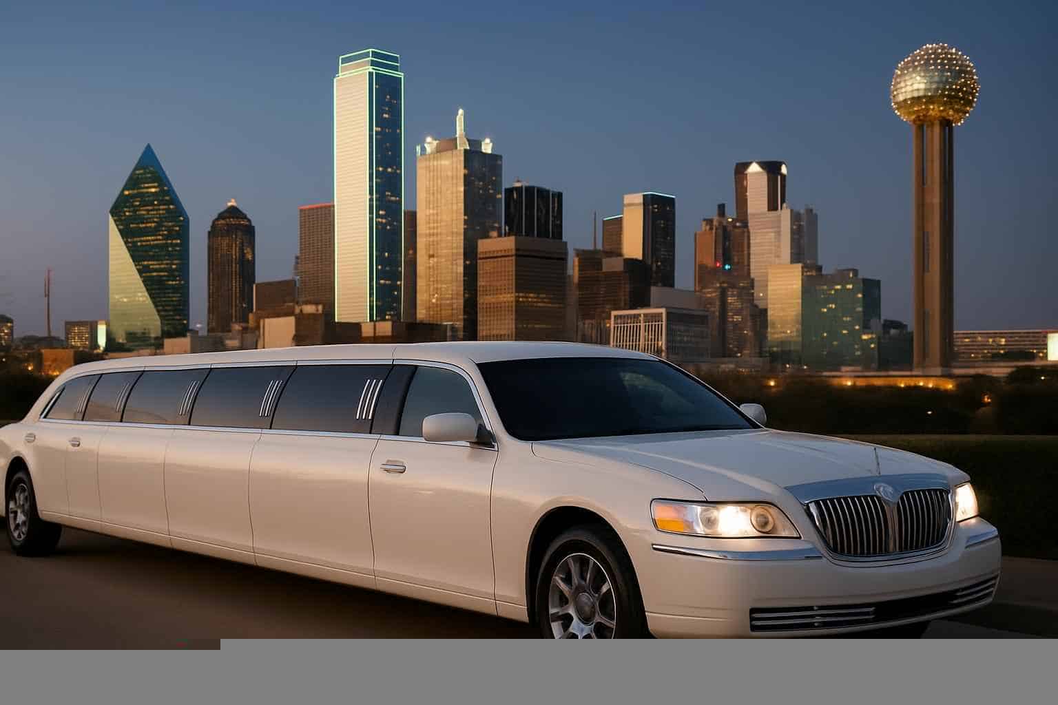 Luxury White Limo Rental in Dallas Texas