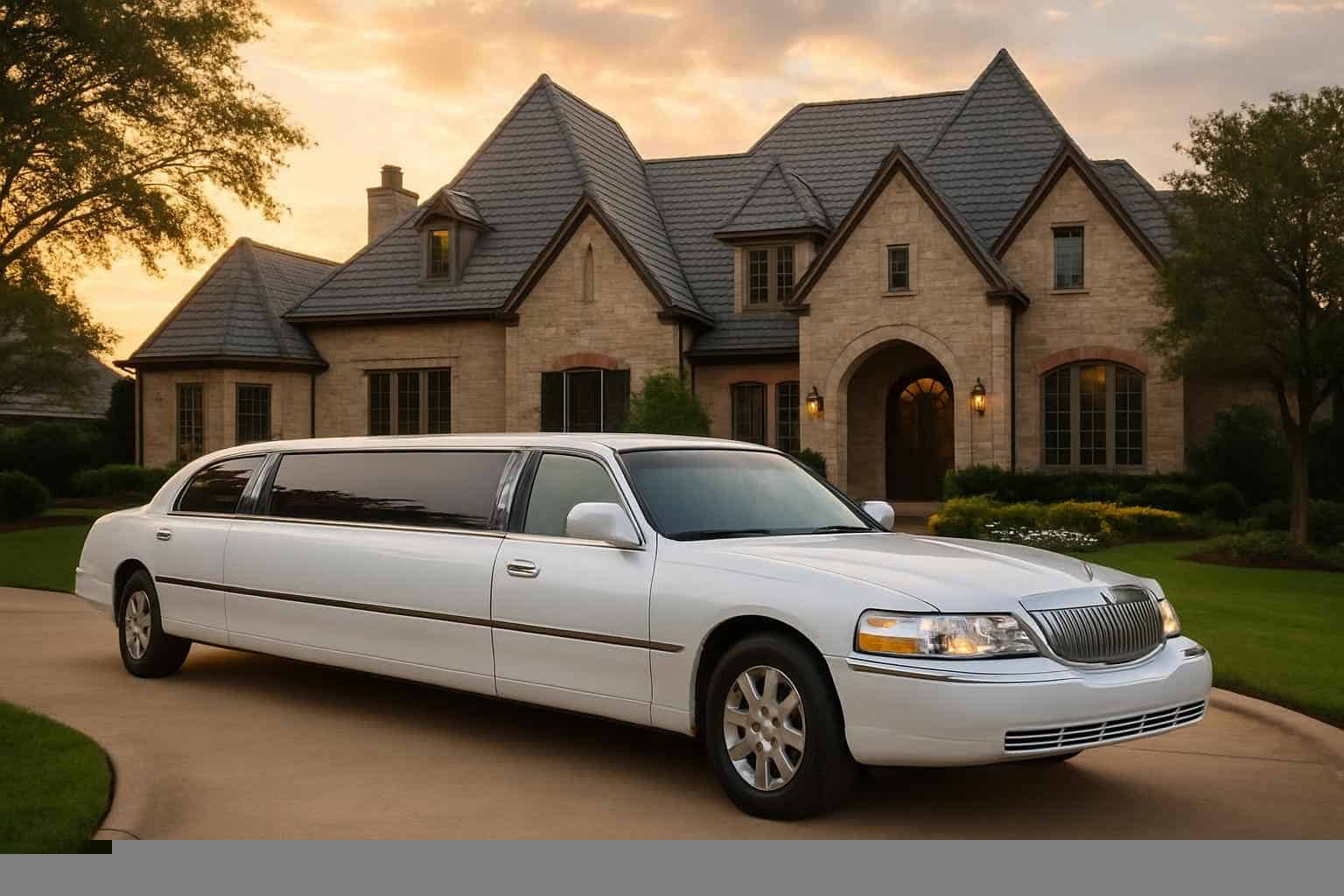 Luxury White Limo Rental in Flower Mound Texas
