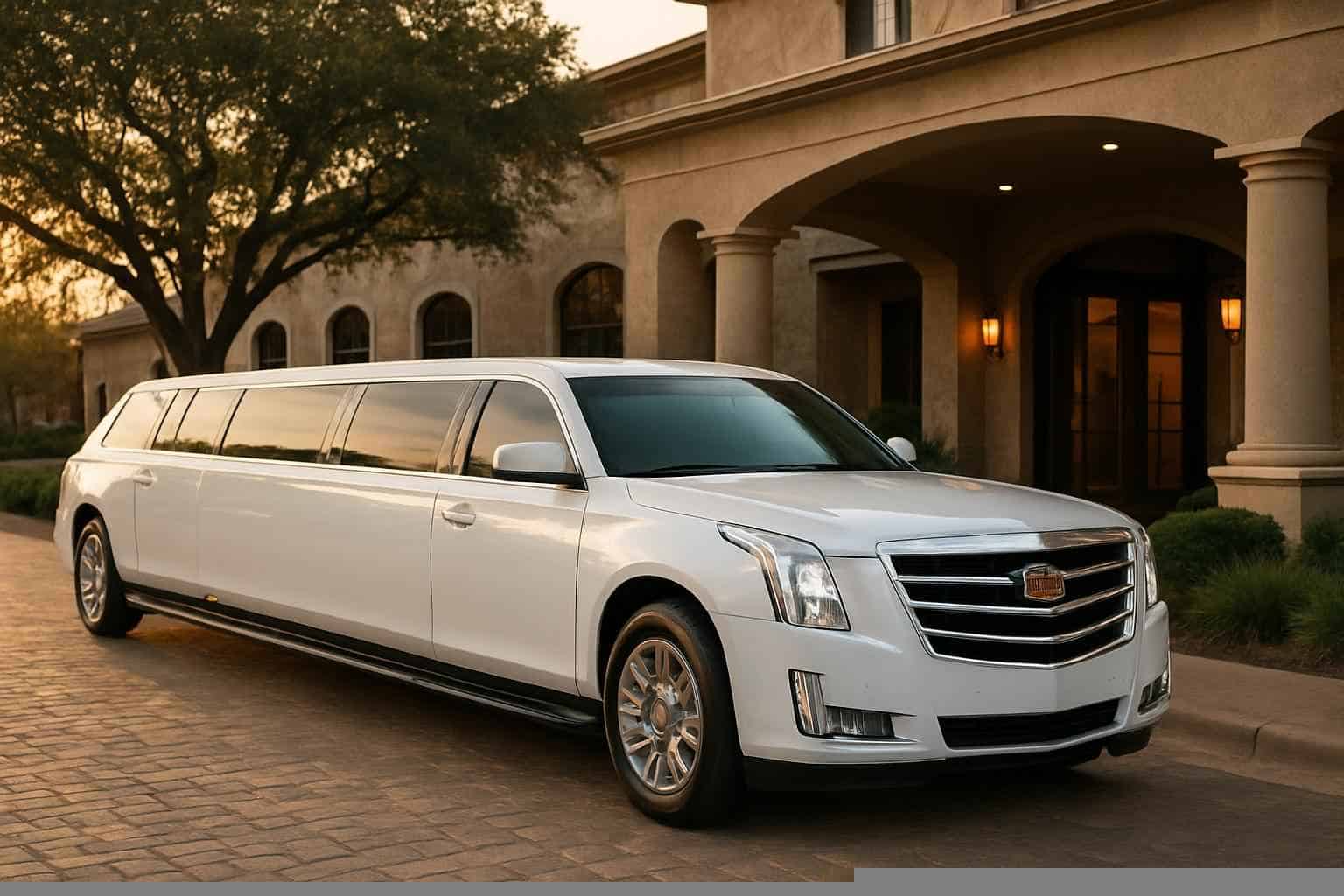 Luxury White Limo Rental in Grapevine Texas