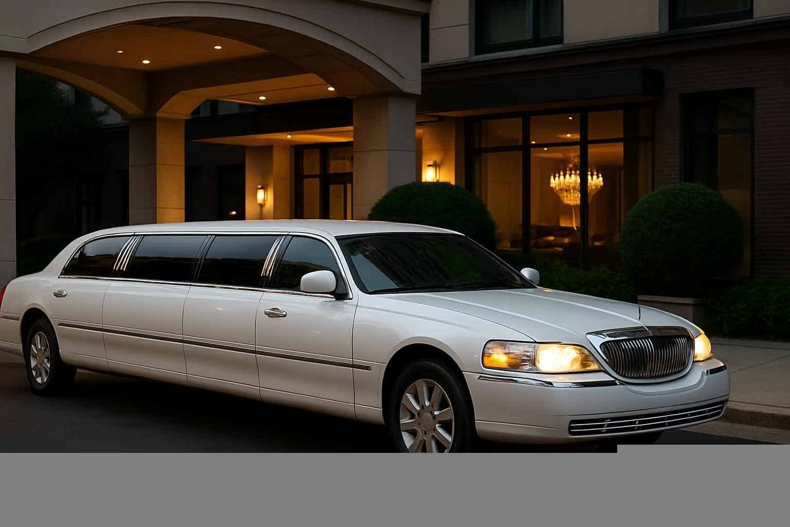 Luxury White Limo Rental in Irving Texas