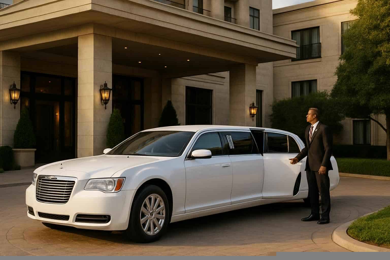 Luxury White Limo Rental in Richardson Texas