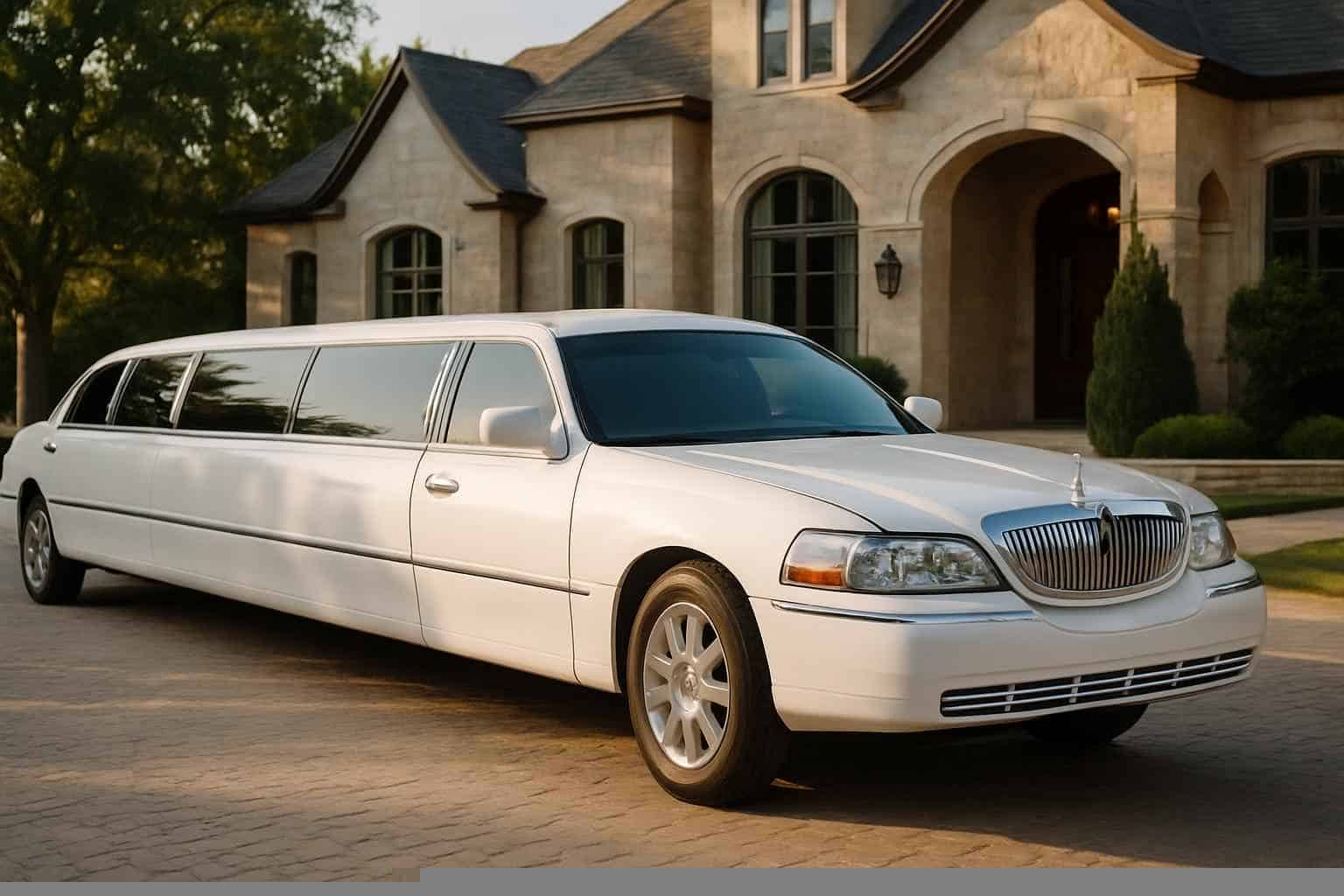 Luxury White Limo Rental in Southlake Texas