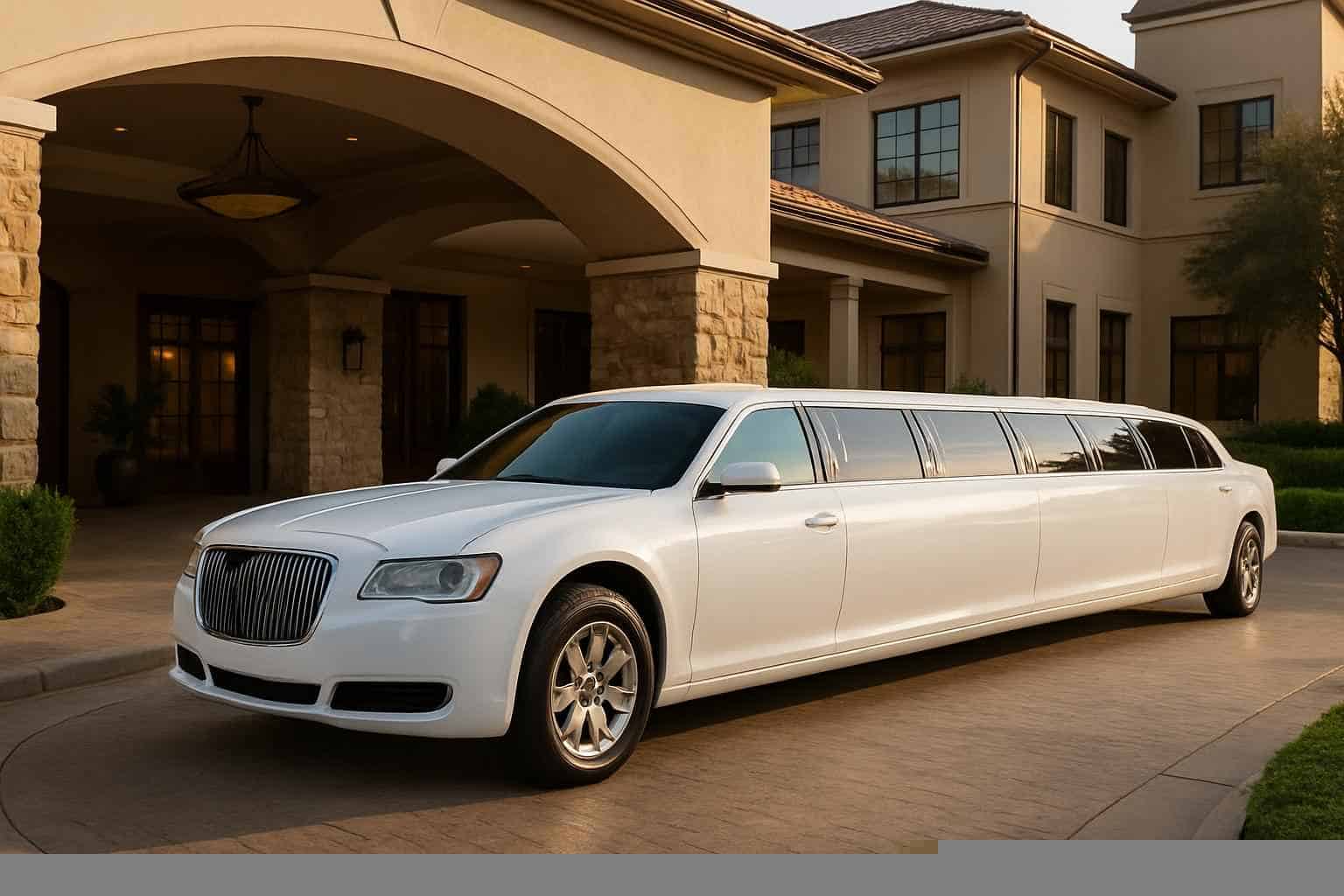 Luxury White Limo Rental in The Colony Texas