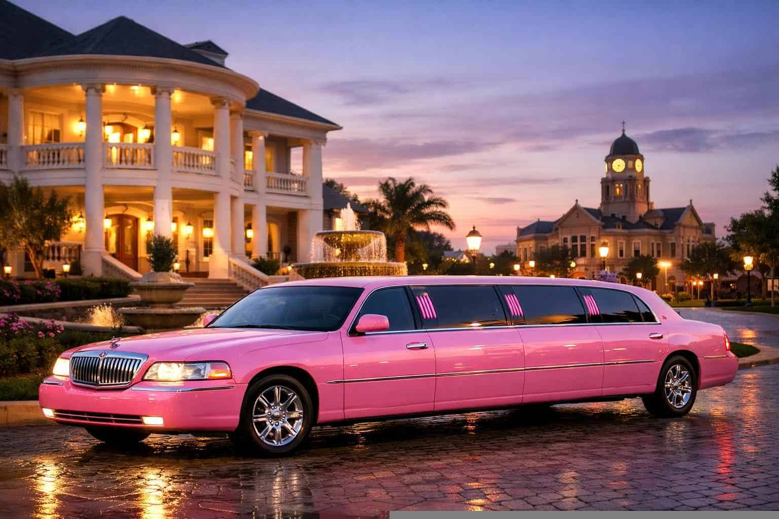 McKinney Texas Pink Limo Rental