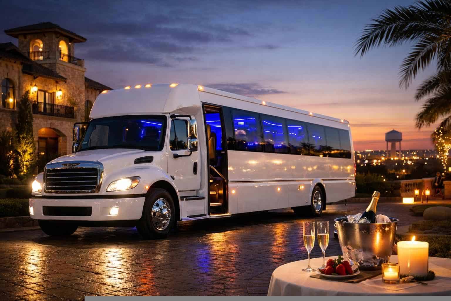McKinney Texas White Party Bus Rental