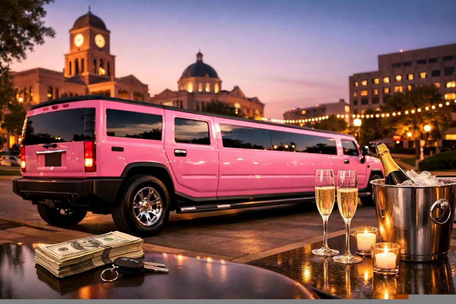 Pink Limo Rental Prices in McKinney TX