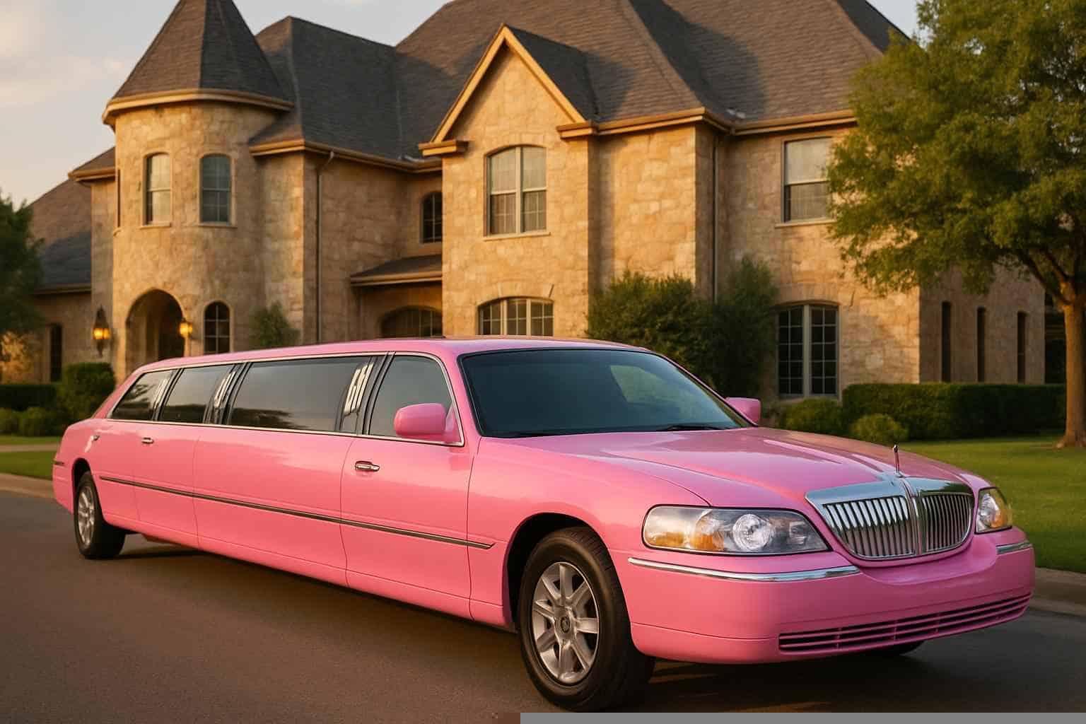 Pink Limousines in Flower Mound Texas