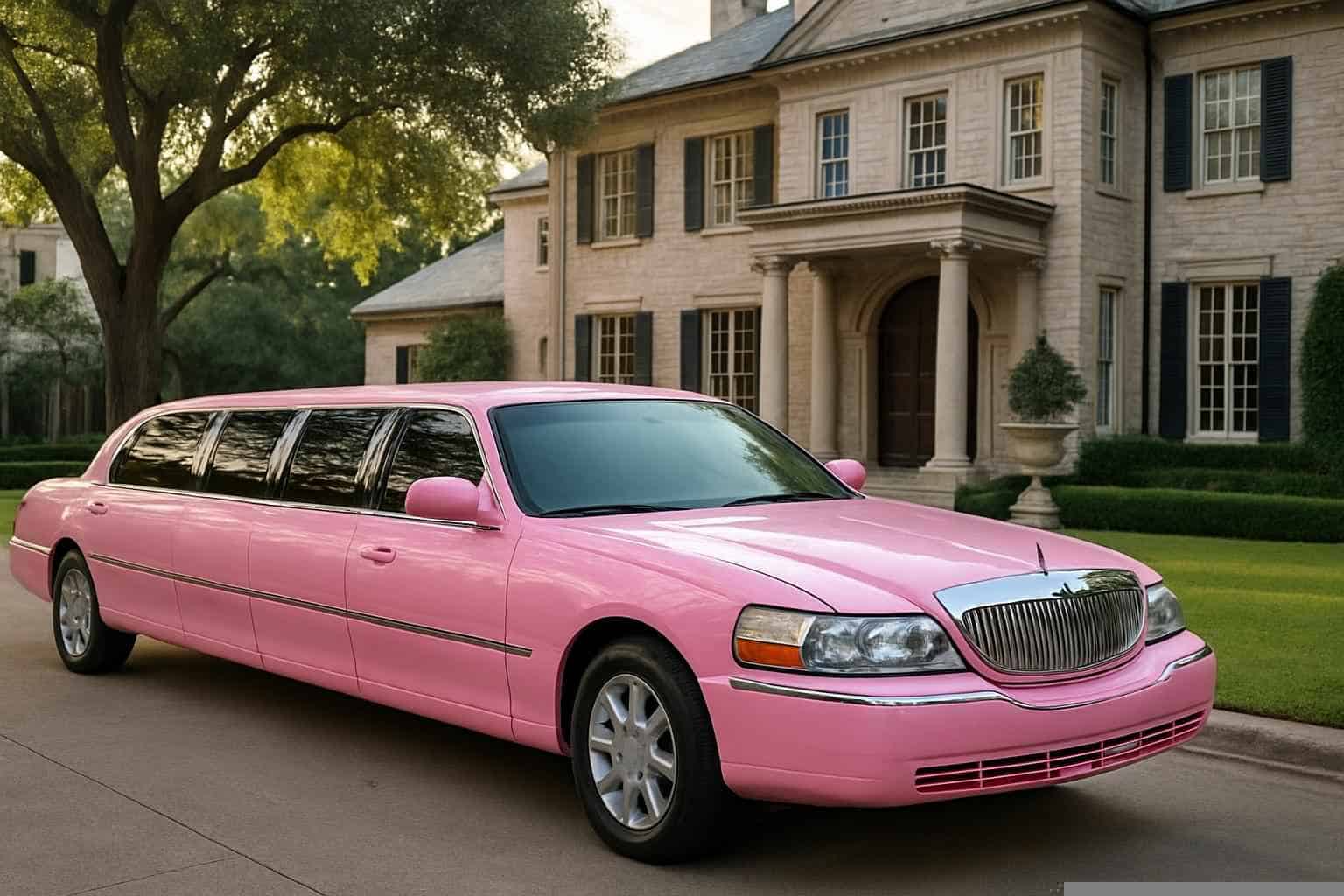 Pink Limousines in Highland Park Texas