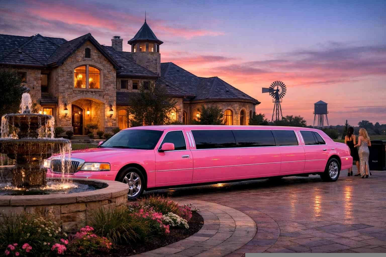 Pink Limousines in Prosper Texas