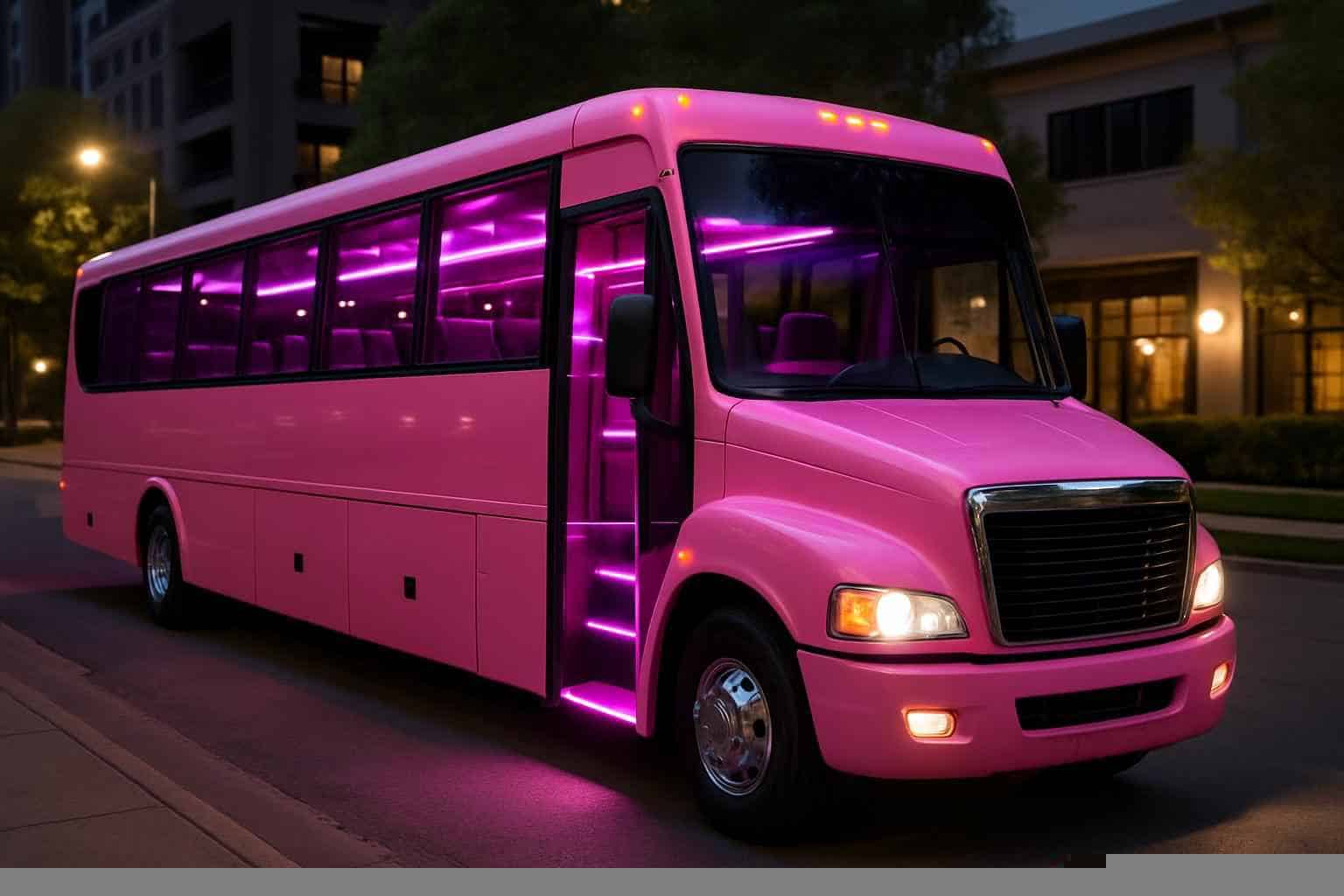 Pink Party Bus Rental Addison TX
