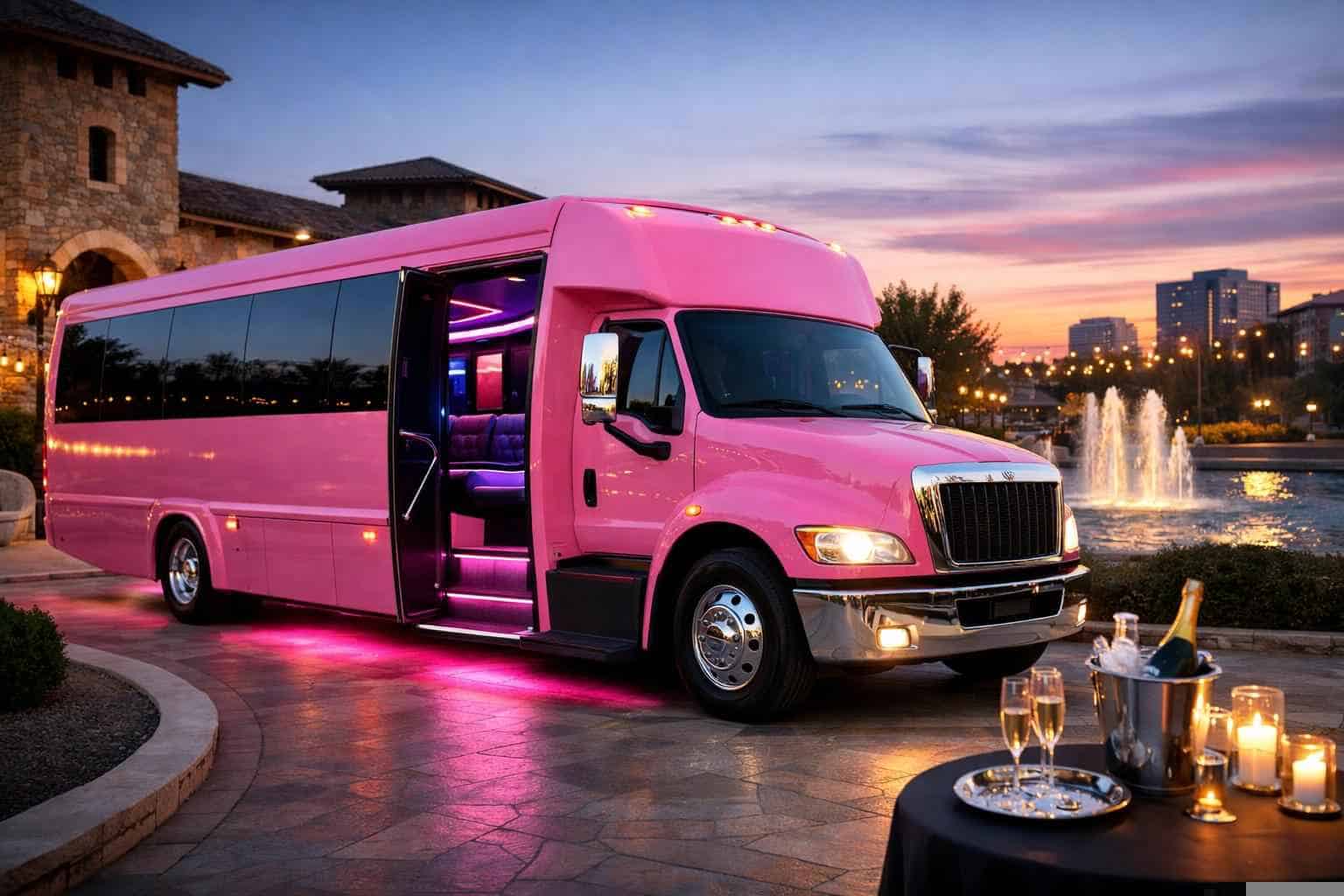 Pink Party Bus Rental Allen TX