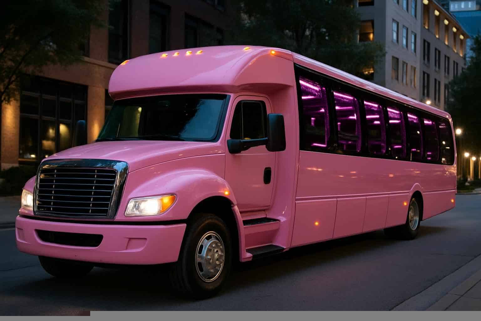 Pink Party Bus Rental Carrollton TX